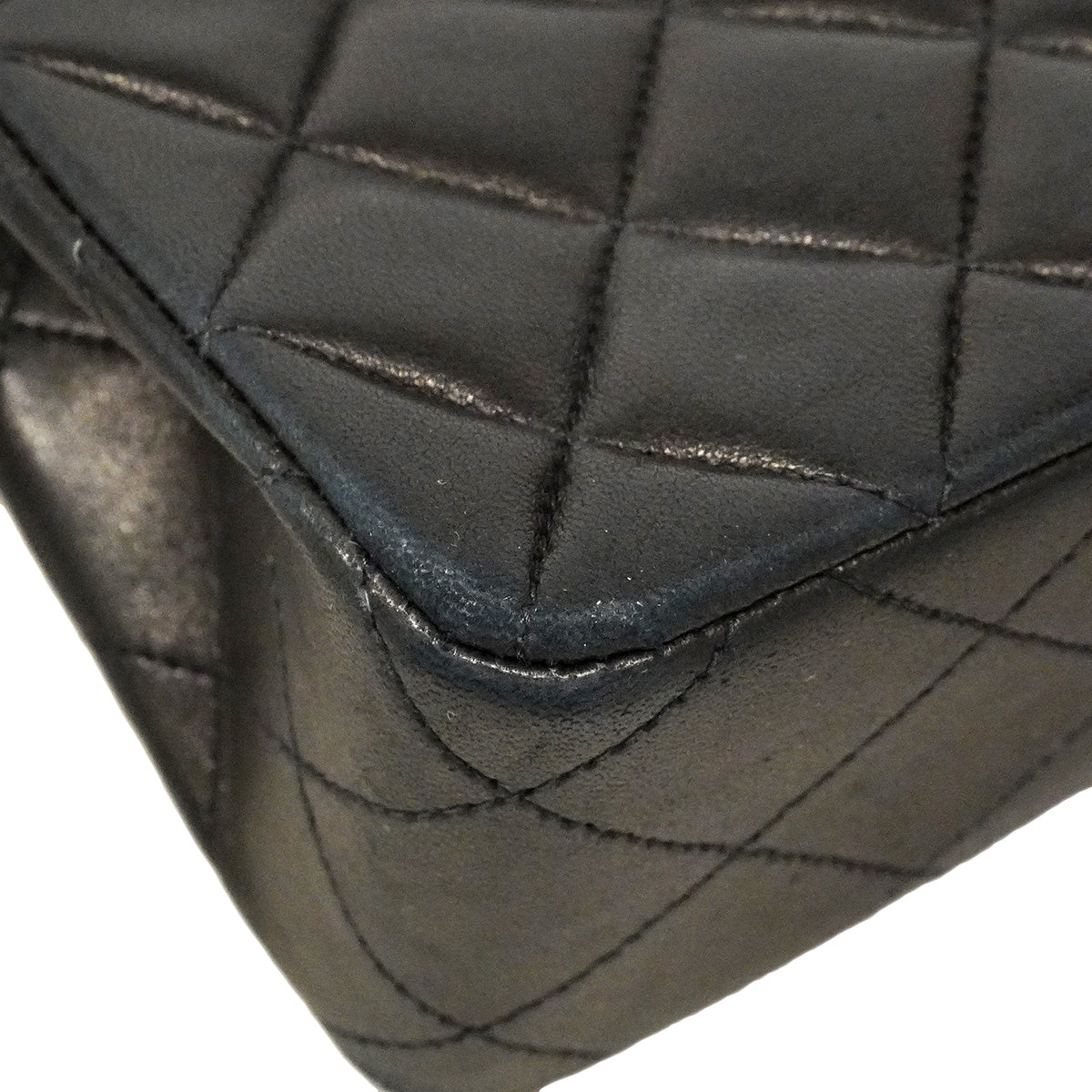 【6he5337】シャネル ショルダーバッグ マトラッセ チェーンショルダー ラムスキン ブラック ゴールド金具【中古】レディース