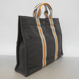 【6he5346】エルメス トートバッグ フールトゥMM キャンバス グレー シルバー金具【中古】レディース