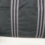 【6he5347】エルメス トートバッグ フールトゥMM キャンバス ブラック シルバー金具【中古】レディース