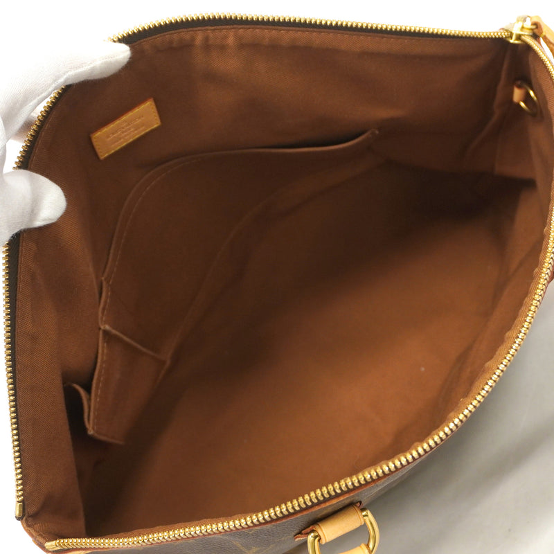 【6he5351】ルイヴィトン ハンドバッグ モノグラム ロックイットオリゾンタル M40104 ブラウン【中古】レディース