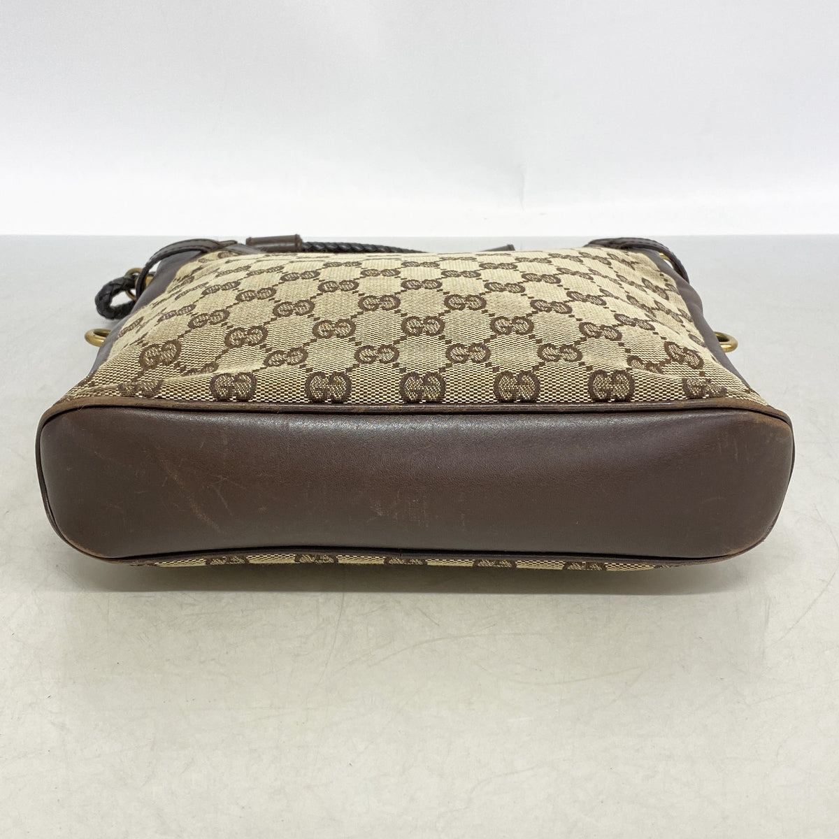 【6he5364】グッチ ショルダーバッグ GGキャンバス 109106 キャンバス ブラウン ゴールド金具【中古】レディース