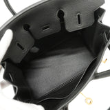 【6he5365-g】エルメス ハンドバッグ バーキン25 トゴ ブラック ゴールド金具 G刻印【中古】レディース