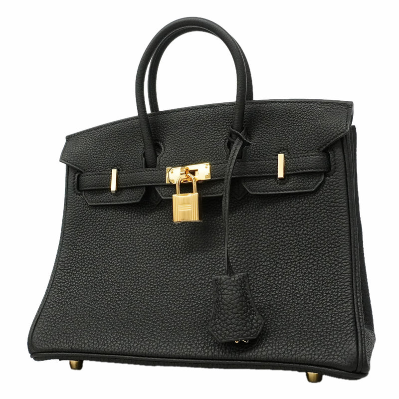 【6he5365-g】エルメス ハンドバッグ バーキン25 トゴ ブラック ゴールド金具 G刻印【中古】レディース