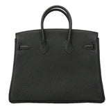 【6he5365-g】エルメス ハンドバッグ バーキン25 トゴ ブラック ゴールド金具 G刻印【中古】レディース