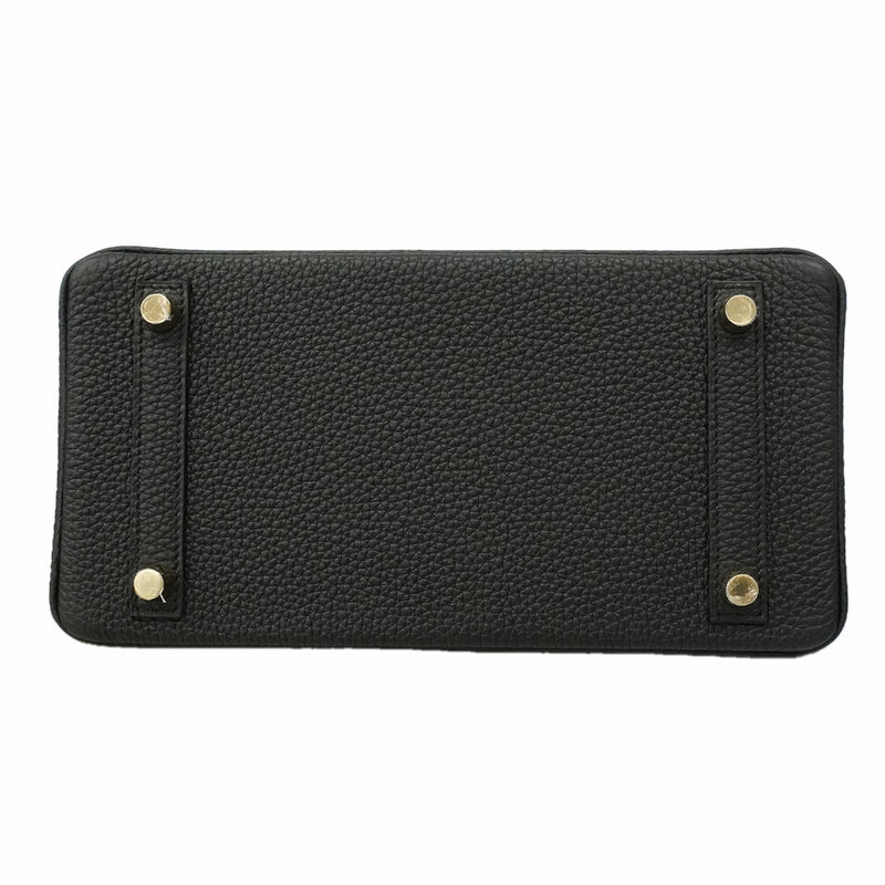 【6he5365-g】エルメス ハンドバッグ バーキン25 トゴ ブラック ゴールド金具 G刻印【中古】レディース