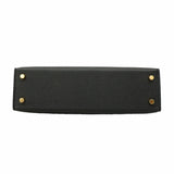 【6he5366-g】エルメス ハンドバッグ ミニケリー2 ヴォーエプソン ブラック ゴールド金具 K刻印 2wayバッグ【中古】レディース