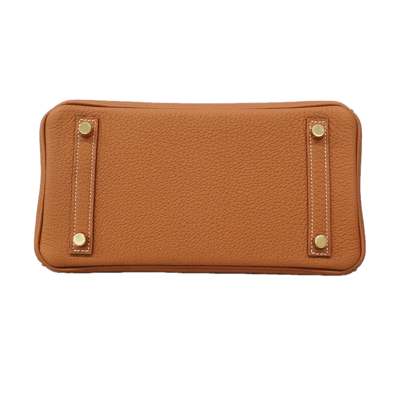 【6he5368-g】エルメス ハンドバッグ バーキン25 トゴ ゴールド ゴールド金具 G刻印【中古】レディース