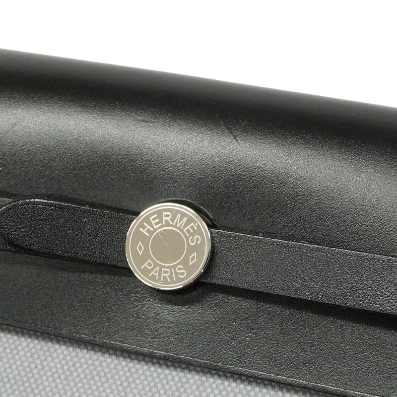 【6he5370】エルメス ショルダーバッグ エールバッグジップミニ トワルミリタリー グリパンタン シルバー金具 K刻印【中古】レディース