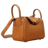 【6he5371】エルメス ハンドバッグ リンディミニ トリヨンクレマンス ゴールド ゴールド金具 G刻印 2wayバッグ【中古】レディース