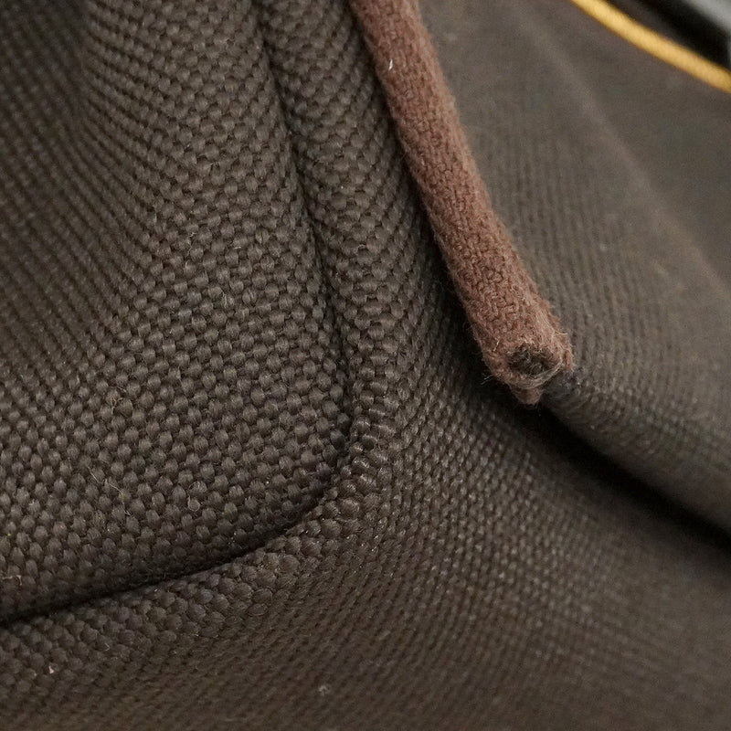【6he5372】エルメス ショルダーバッグ エールバッグジップミニ トワルミリタリー べブラン ゴールド金具 G刻印【中古】レディース