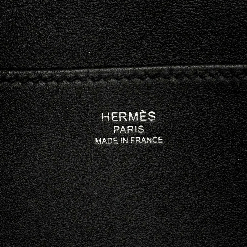 【6he5373】エルメス ハンドバッグ アルザンミニ スイフト ブラック シルバー金具 W刻印 2wayバッグ【中古】レディース