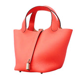 【6he5374】エルメス ハンドバッグ ピコタンロックPM トリヨンクレマンス ローズアザレ シルバー金具 K刻印【中古】レディース