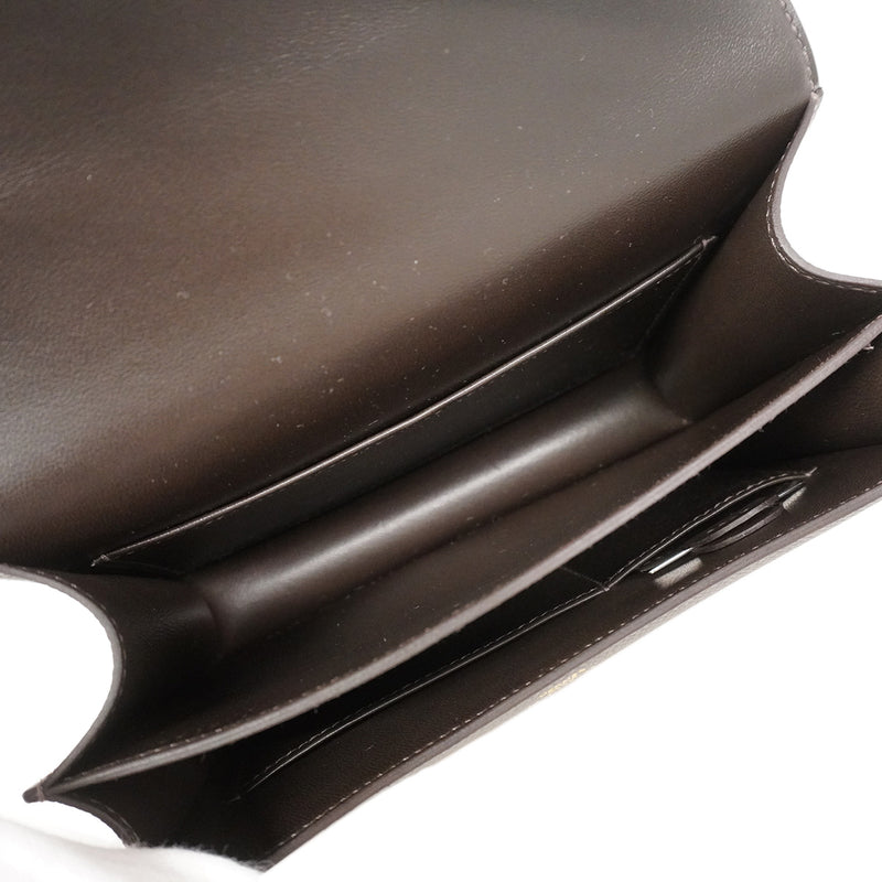 【6he5377】エルメス ショルダーバッグ コンスタンスミニ ヴォーエプソン ベブラン ゴールド金具 G刻印【中古】レディース