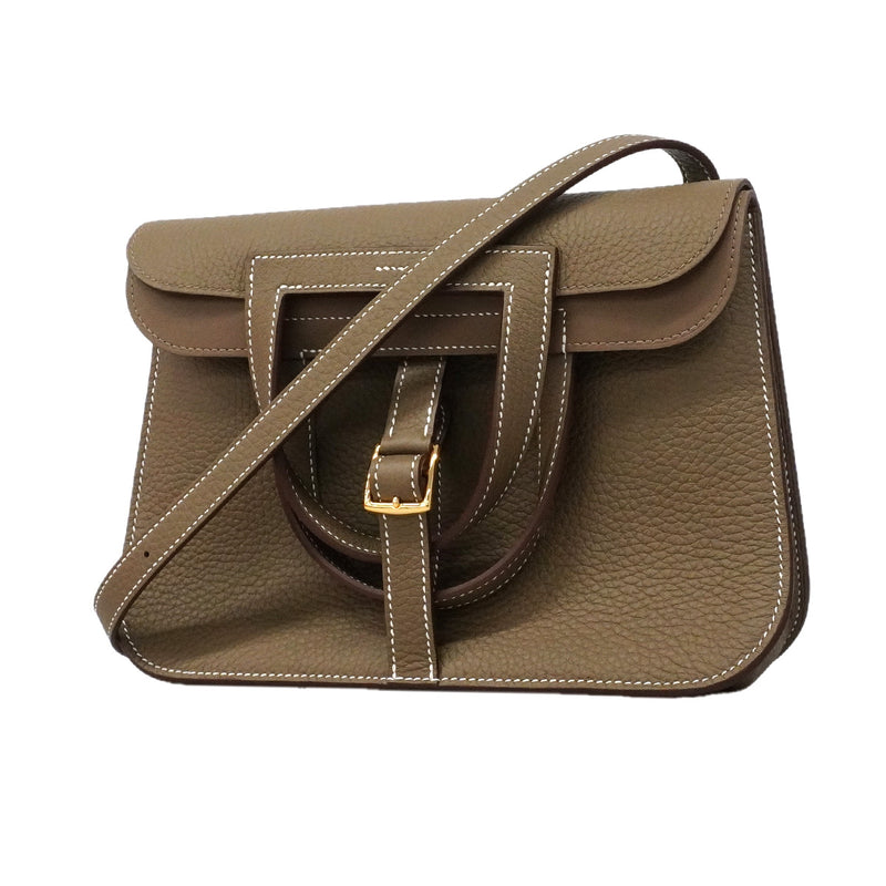 【6he5378】エルメス ハンドバッグ アルザン25 トリヨンクレマンス エトゥープ ゴールド金具 G刻印 2wayバッグ【中古】レディース