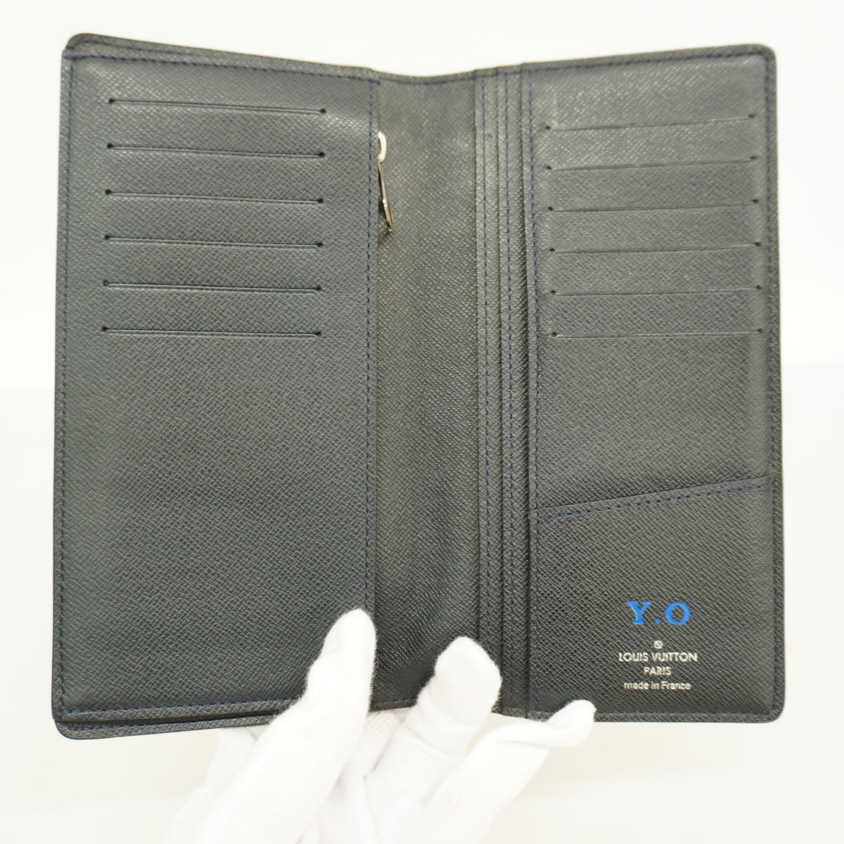 【6he5386】ルイヴィトン 長財布 タイガ ポルトフォイユ ブラザ M30502 ブルーマリーヌ【中古】メンズ