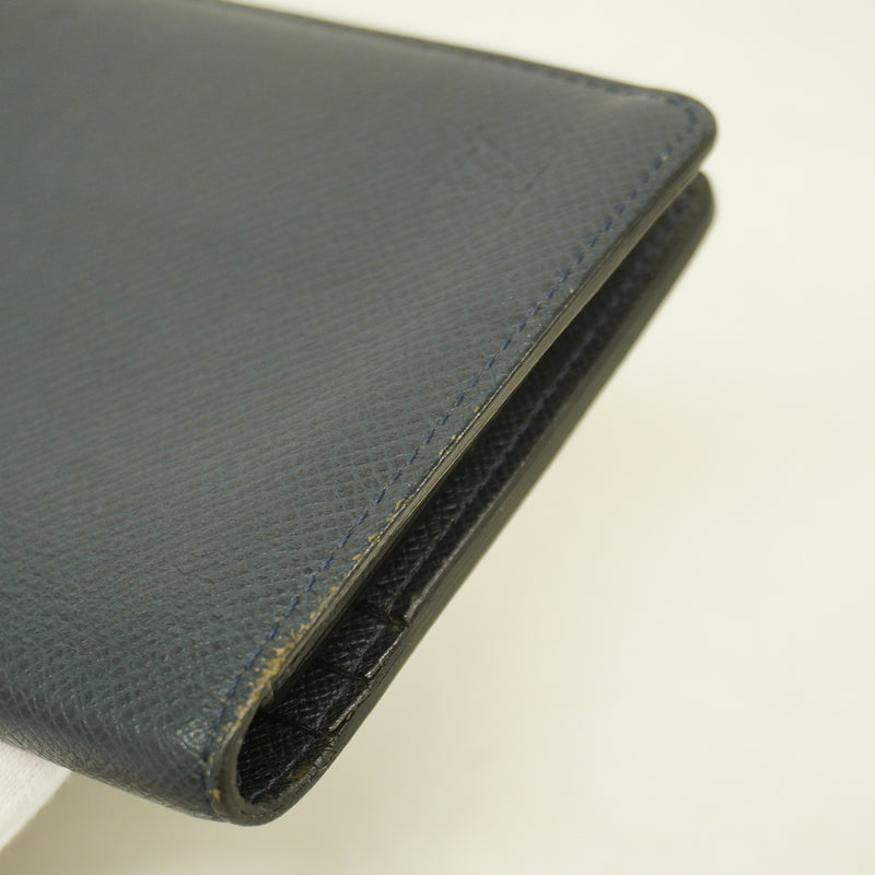 【6he5386】ルイヴィトン 長財布 タイガ ポルトフォイユ ブラザ M30502 ブルーマリーヌ【中古】メンズ