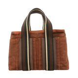 【6he5400】エルメス トートバッグ トロカホリゾンタルPM キャンバス ブラウン シルバー金具【中古】メンズ レディース ユニセックス