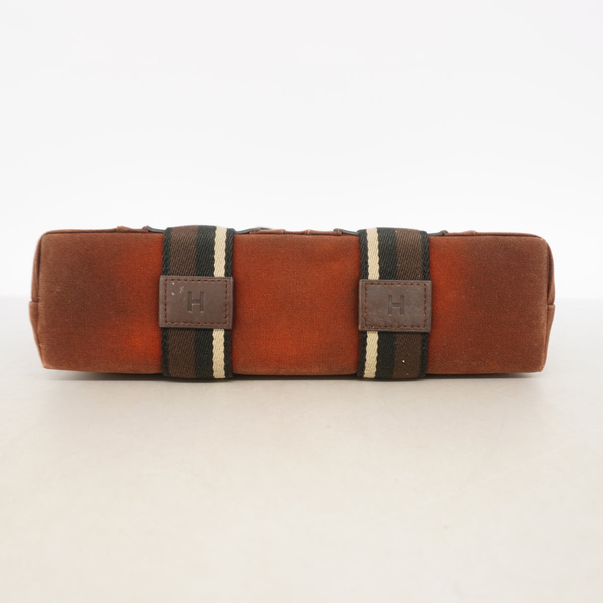 【6he5400】エルメス トートバッグ トロカホリゾンタルPM キャンバス ブラウン シルバー金具【中古】メンズ レディース ユニセックス