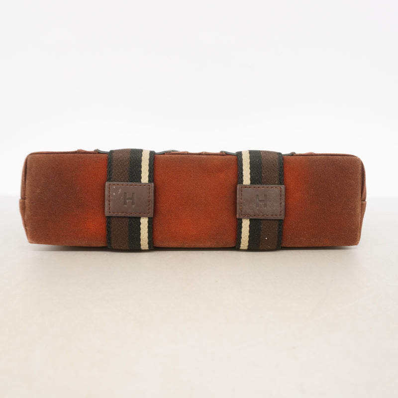 【6he5400】エルメス トートバッグ トロカホリゾンタルPM キャンバス ブラウン シルバー金具【中古】メンズ レディース ユニセックス