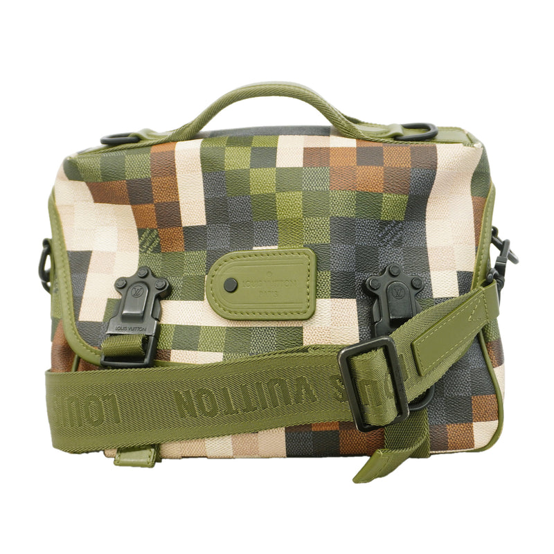 【6he5404】ルイヴィトン ショルダーバッグ ダモフラージュ LVトレイルメッセンジャー M24449 グリーン【中古】メンズ