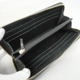 【6he5419】シャネル 長財布 Vステッチ マドモアゼル ラムスキン ブラック シャンパンゴールド金具【中古】レディース