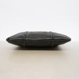 【6he5420】シャネル チェーントート チェーンショルダー レザー ブラック シルバー金具【中古】レディース
