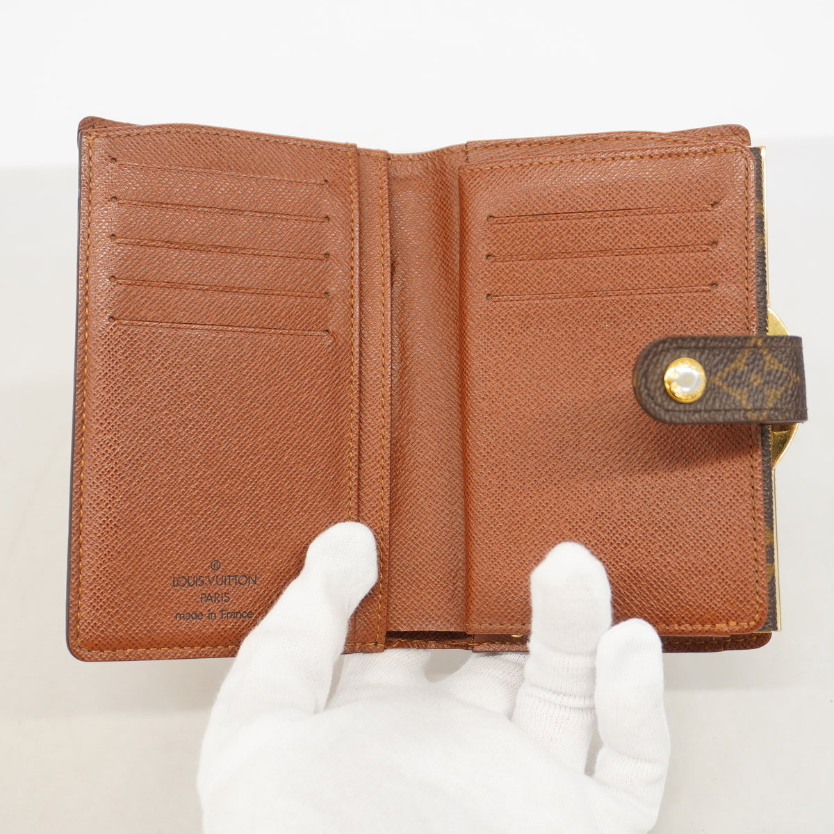 【6he5427】ルイヴィトン 財布 モノグラム ポルトフォイユヴィエノワ M61674 ブラウン【中古】レディース