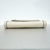 【6he5430】グッチ ショルダーバッグ GGエンボス 625782 レザー ホワイト シルバー金具【中古】レディース