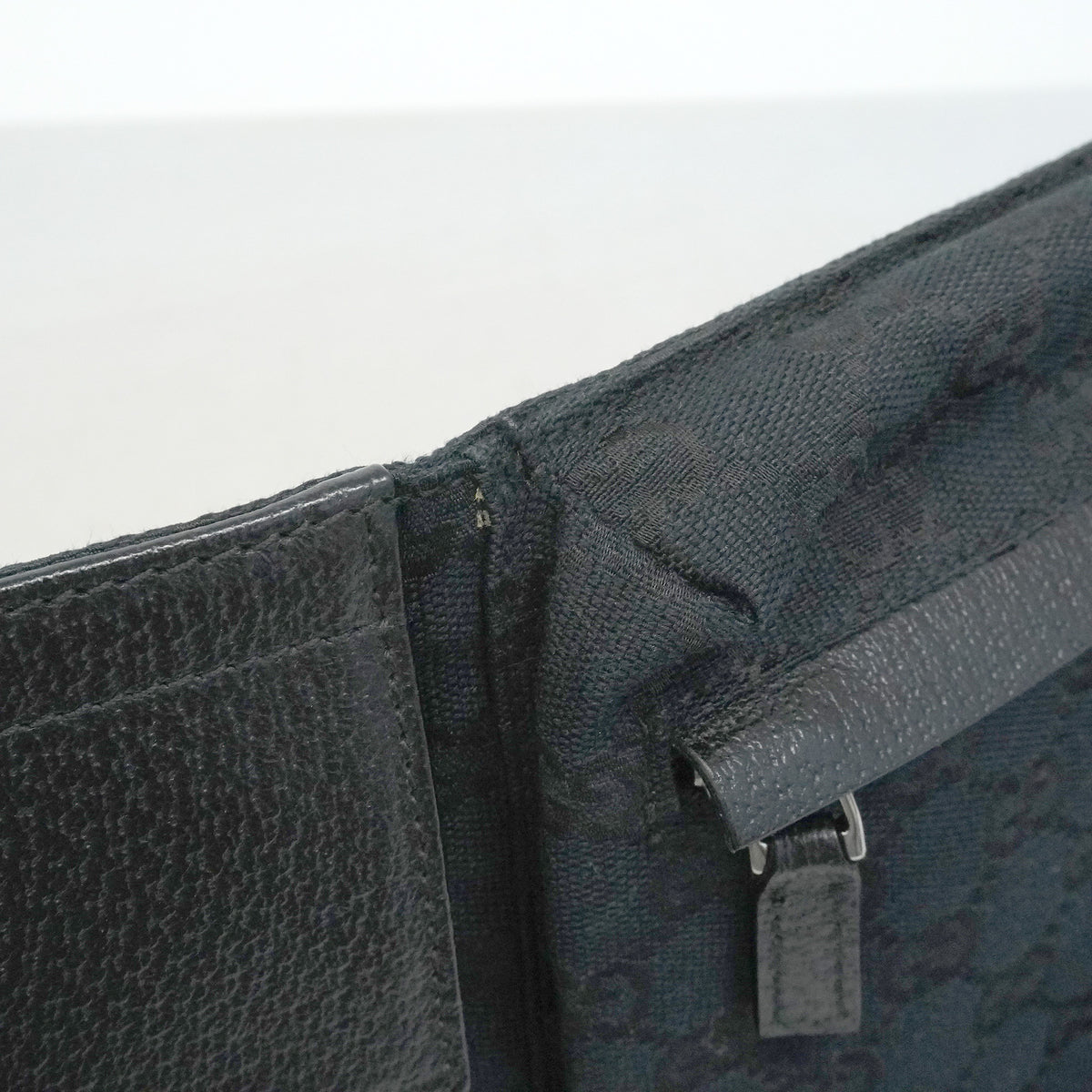 【6he5431】グッチ ウエストバッグ GGキャンバス 28566 キャンバス ブラック シルバー金具【中古】メンズ レディース ユニセックス