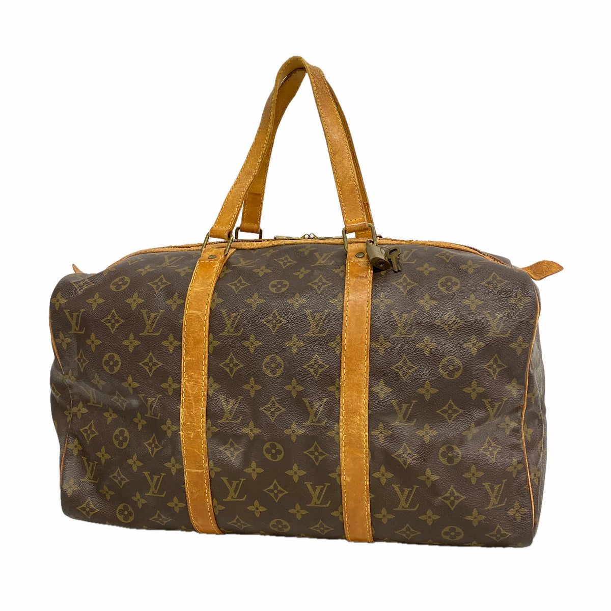 【6he5441】ルイヴィトン ボストンバッグ モノグラム サックスプール45 M41624 ブラウン【中古】メンズ レディース ユニセックス