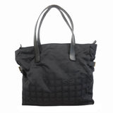 【6he5456】シャネル トートバッグ ニュートラベル ナイロン ブラック シャンパンゴールド金具【中古】レディース