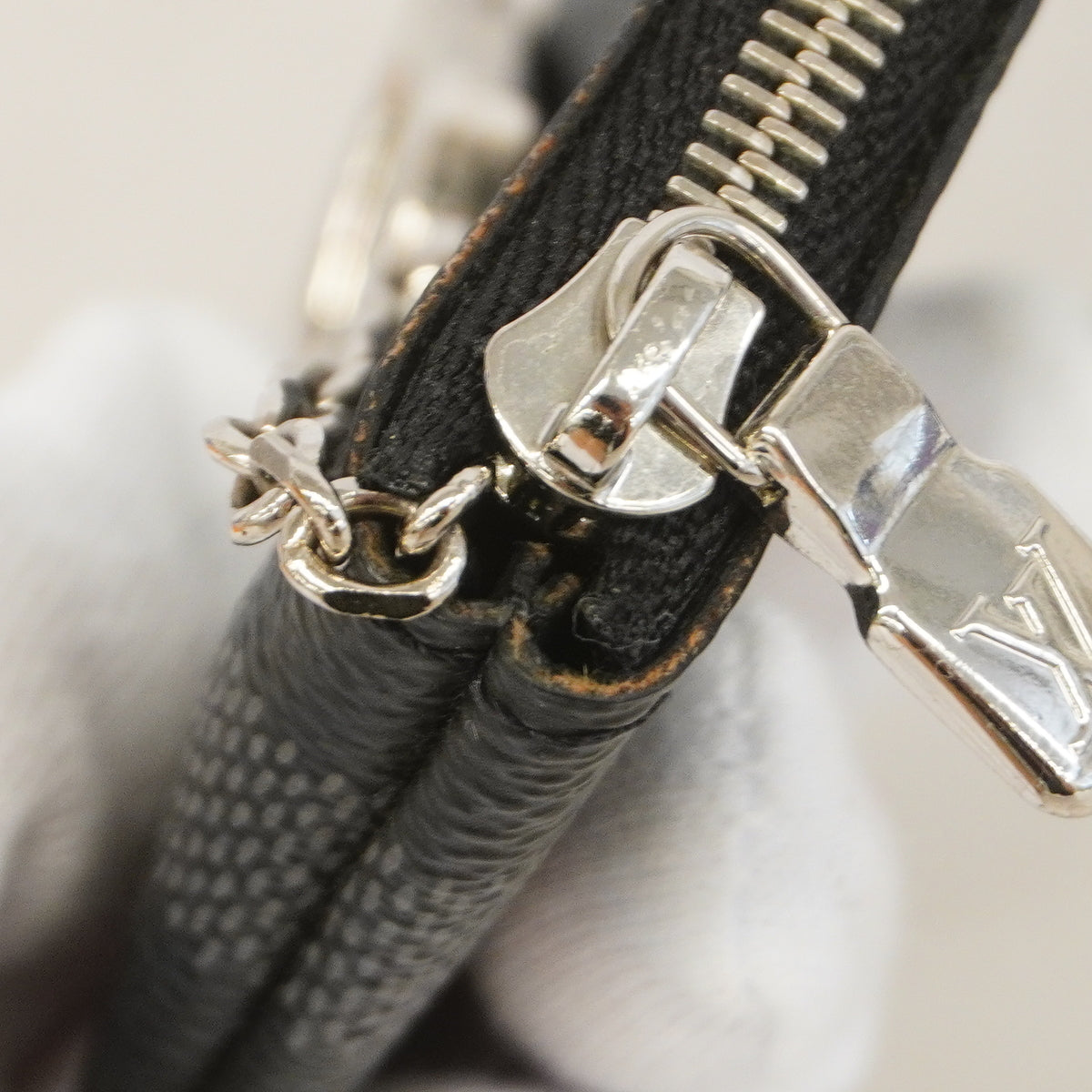 【6he5463】ルイヴィトン コインケース ダミエ・グラフィット ポシェットクレ N60155 ブラック【中古】メンズ