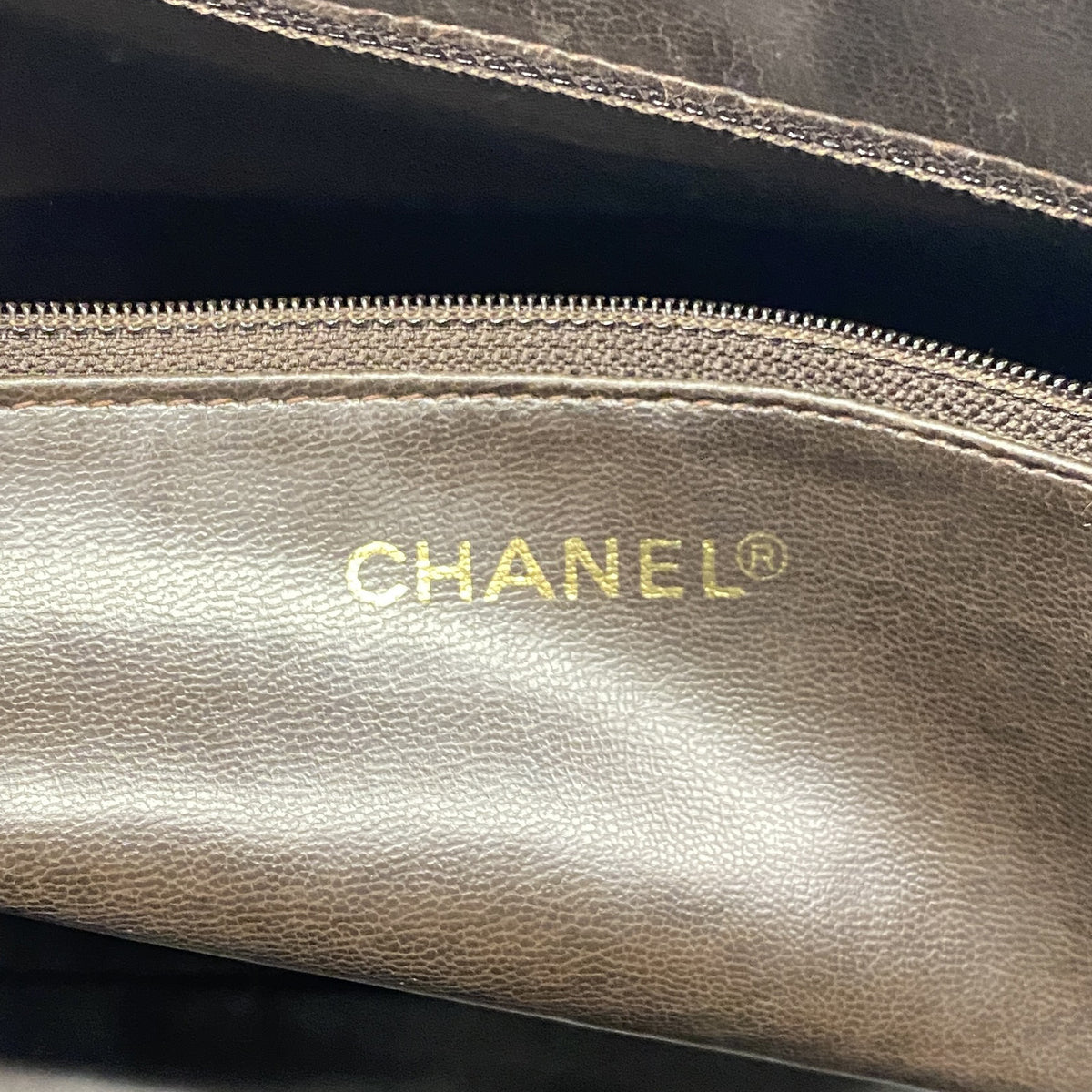 【6he5465】シャネル トートバッグ キャビアスキン ブラウン ゴールド金具【中古】レディース