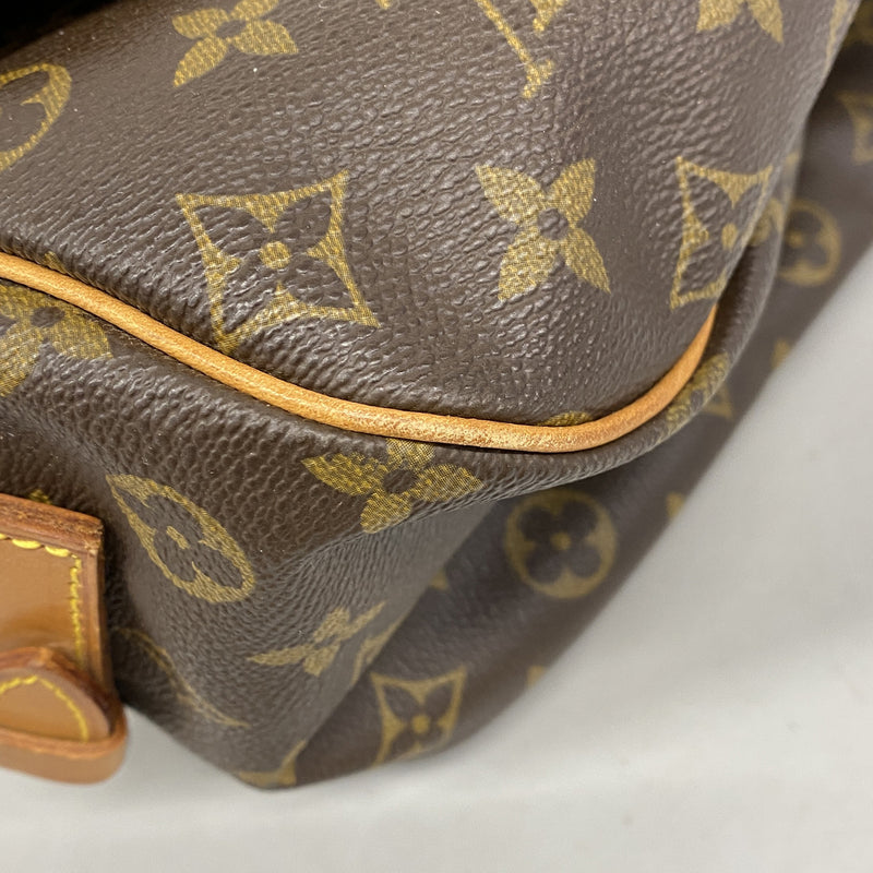 【6he5466】ルイヴィトン ショルダーバッグ モノグラム ソミュール35 M42254 ブラウン【中古】レディース