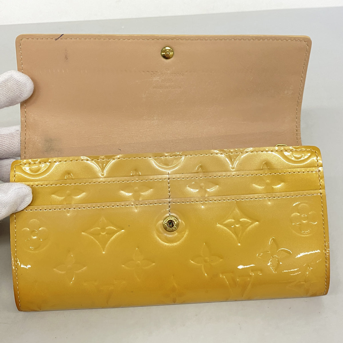 【6he5470】ルイヴィトン 長財布 ヴェルニ ジッピーウォレット M91522 ローズフロランタン【中古】レディース