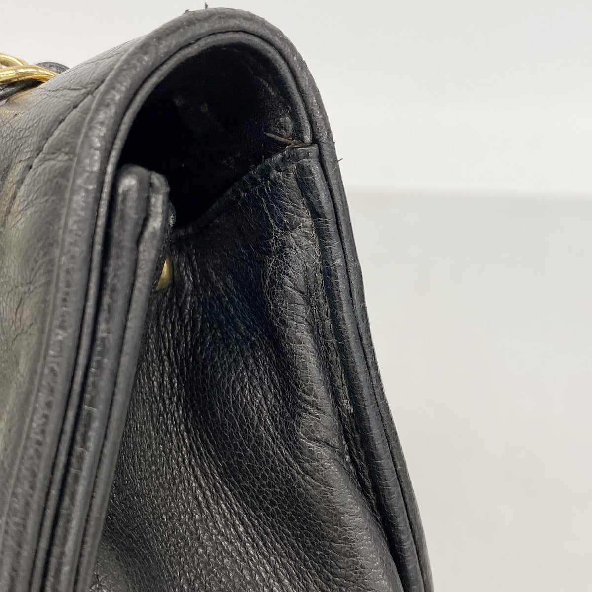 【6he5480】シャネル ショルダーバッグ マトラッセ チェーンショルダー ラムスキン ブラック ゴールド金具【中古】レディース