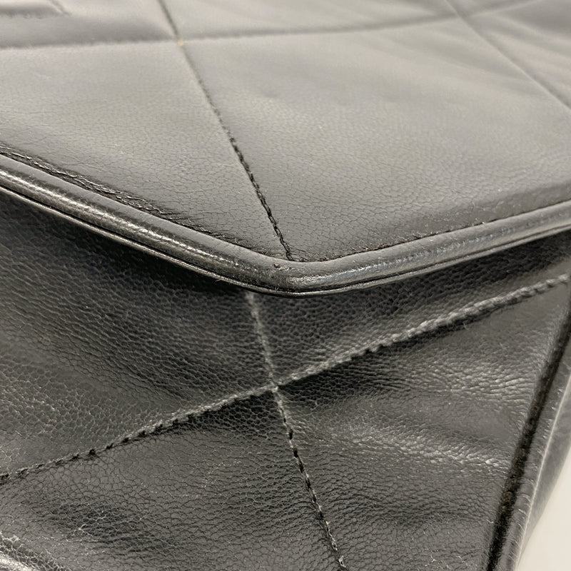 【6he5480】シャネル ショルダーバッグ マトラッセ チェーンショルダー ラムスキン ブラック ゴールド金具【中古】レディース
