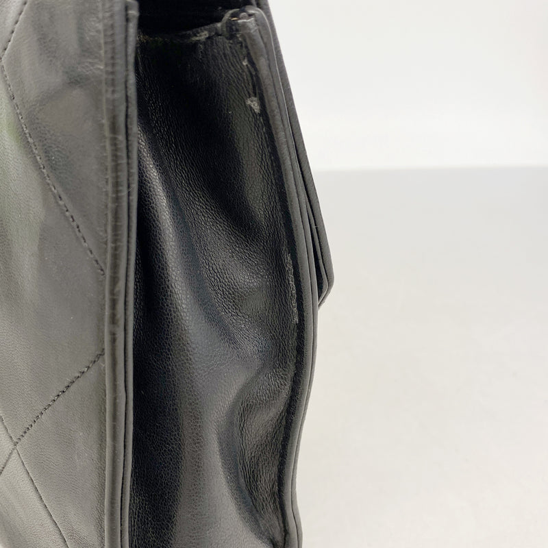 【6he5480】シャネル ショルダーバッグ マトラッセ チェーンショルダー ラムスキン ブラック ゴールド金具【中古】レディース