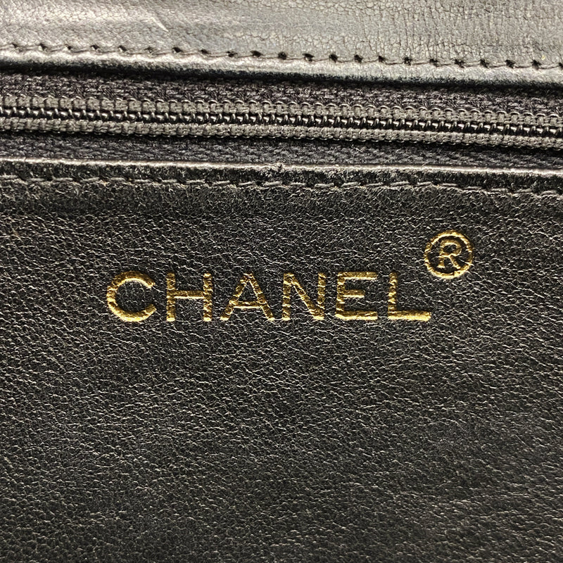 【6he5480】シャネル ショルダーバッグ マトラッセ チェーンショルダー ラムスキン ブラック ゴールド金具【中古】レディース