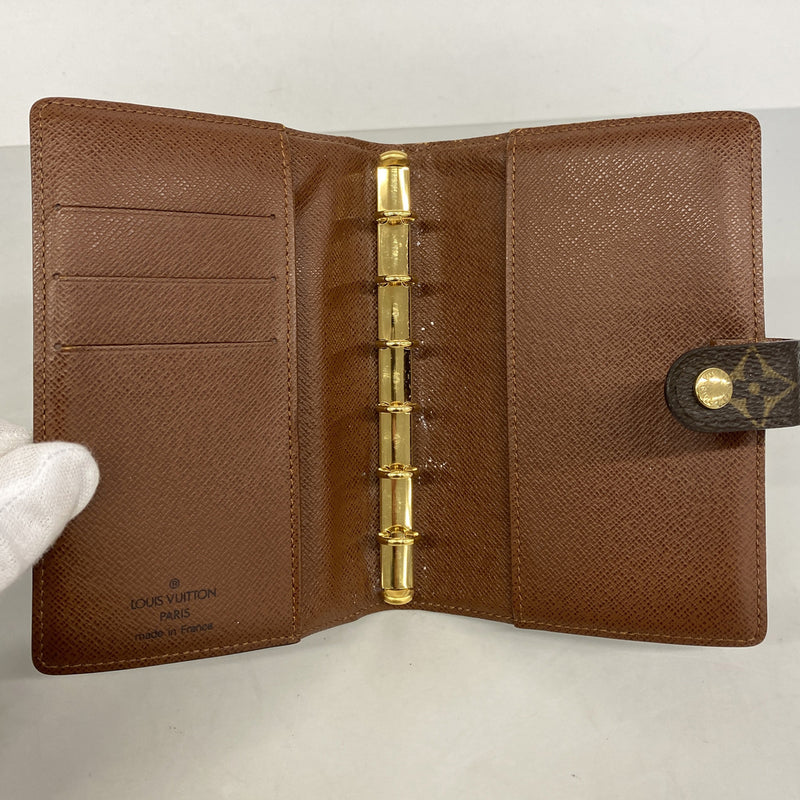 【6he5495】ルイヴィトン 手帳カバー モノグラム アジェンダPM R20005 ブラウン【中古】メンズ レディース ユニセックス