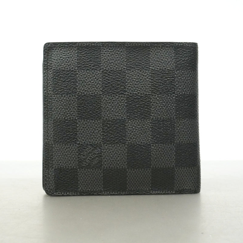 【6he5504】ルイヴィトン 財布 ダミエ・グラフィット ポルトフォイユマルコ N62664 ブラック グレー【中古】メンズ