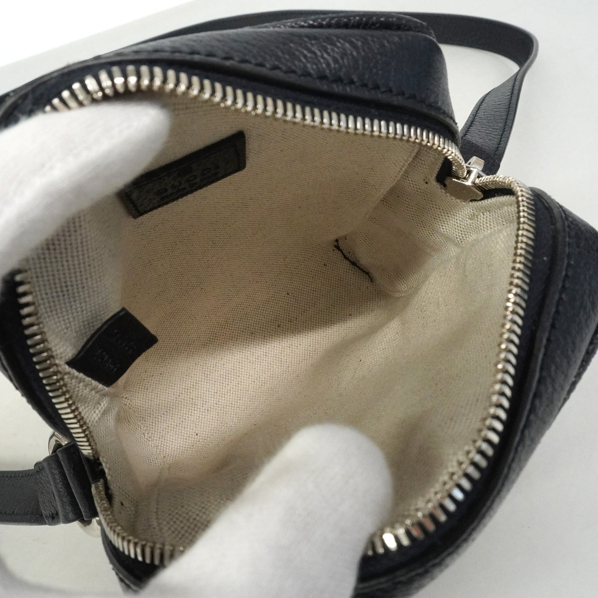 【6he5507】グッチ ショルダーバッグ オフィディア 598127 PVC ネイビー シルバー金具【中古】レディース