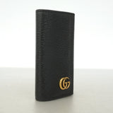 【6he5508】グッチ キーケース GGマーモント 435305 レザー ブラック ゴールド金具【中古】メンズ レディース ユニセックス
