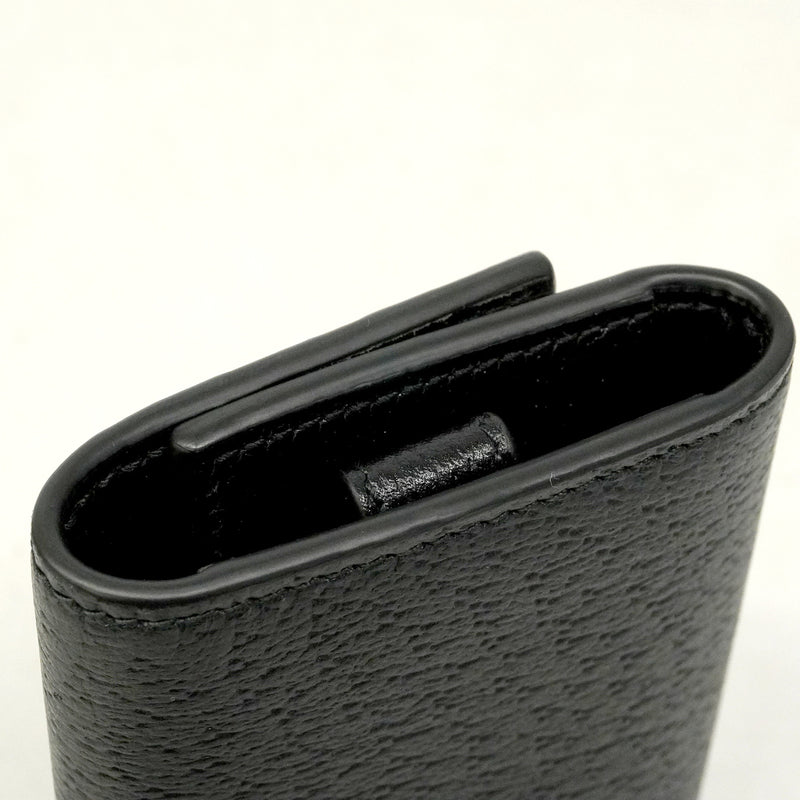【6he5508】グッチ キーケース GGマーモント 435305 レザー ブラック ゴールド金具【中古】メンズ レディース ユニセックス