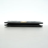 【6he5509】シャネル 長財布 ボーイシャネル キャビアスキン ブラック ゴールド金具【中古】レディース