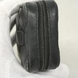 【6he5510】シャネル シガレットケース カンボン ラムスキン ブラック ホワイト シルバー金具【中古】レディース