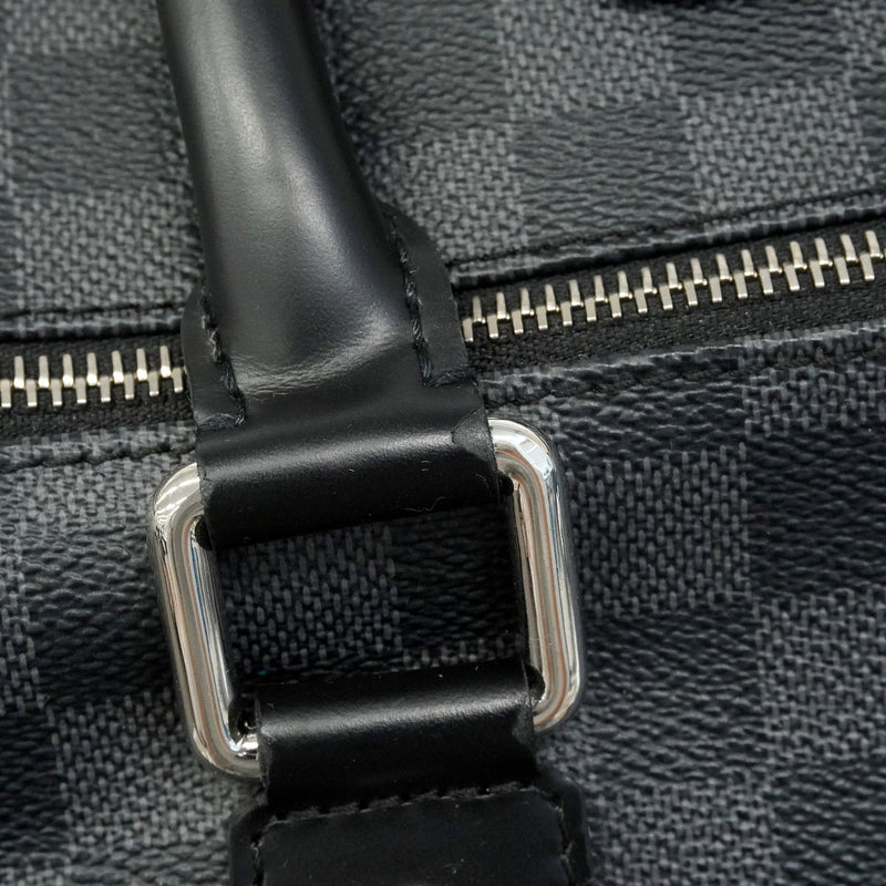 【6he5511】ルイヴィトン ボストンバッグ ダミエ・グラフィット ロードスター50 N48189 ブラック【中古】メンズ