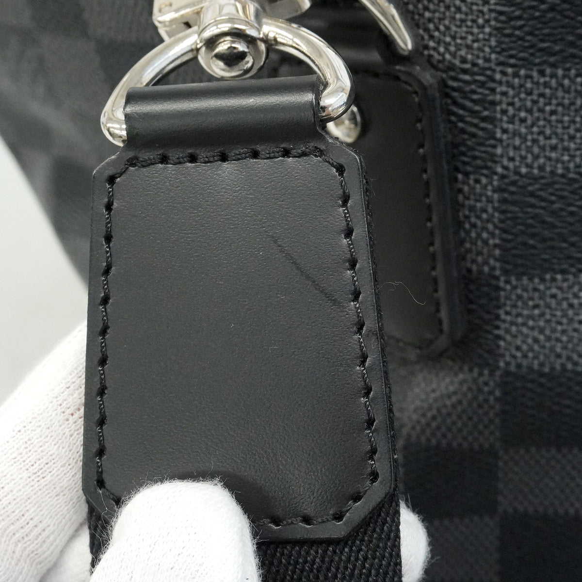 【6he5511】ルイヴィトン ボストンバッグ ダミエ・グラフィット ロードスター50 N48189 ブラック【中古】メンズ