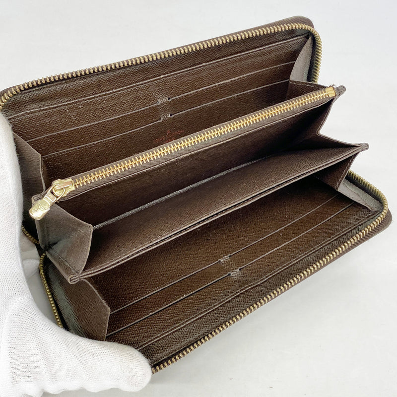 【6he5525】ルイヴィトン 長財布 ダミエ ジッピーウォレット N60015 エベヌ【中古】メンズ レディース ユニセックス