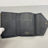 【6he5534】ルイヴィトン 三つ折り財布 モノグラム・アンプラント ポルトフォイユヴィクトリーヌ M64060 ノワール【中古】レディース